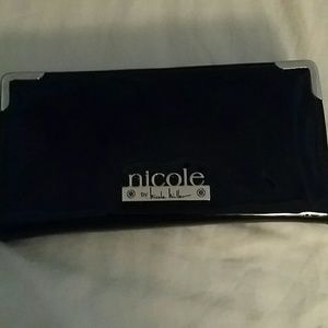 Nicole Miller Black Patent Leather Wallet